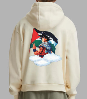 Back Print Dragon Ball Z Palestine Hoodie | Arabian Vibes