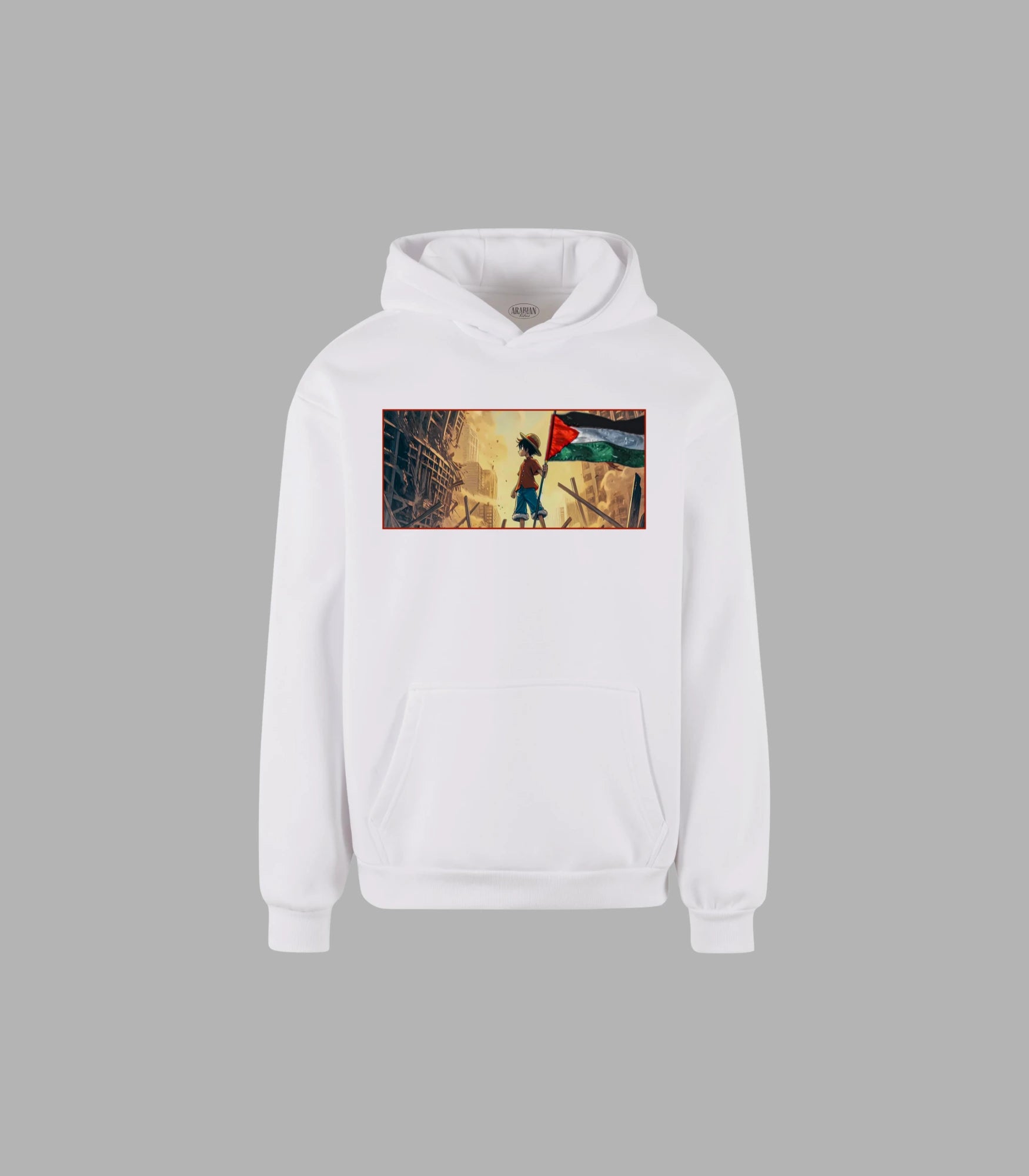 Lofy Carries Palestine Flag Anime Hoodie