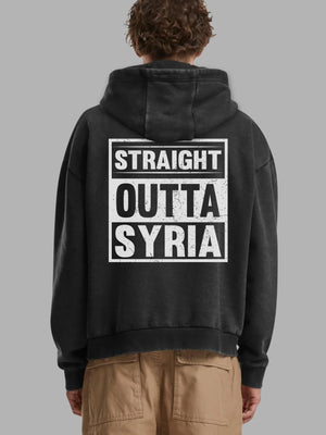 Straight Outta Syria Kapuzenpullover Vintage – Dein Vibe Check