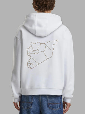 Baumwolle Hoodie mit Syrian Map – Modern & Kreativ
