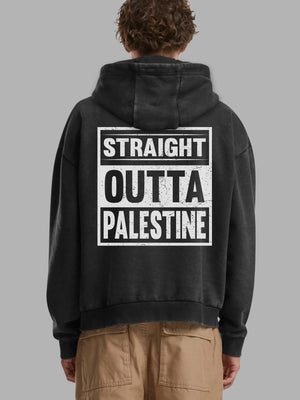Streetwear Oversized Hoodie - Straight Outta Palestine