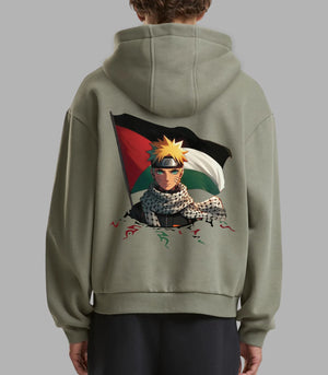 Hoodie bedruckt Naruto Palestine | Relaxed Fit, coole Streetwear