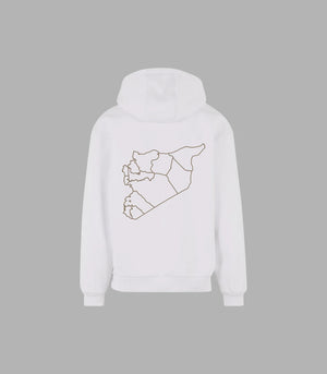 Baumwolle Hoodie mit Syrian Map – Modern & Kreativ