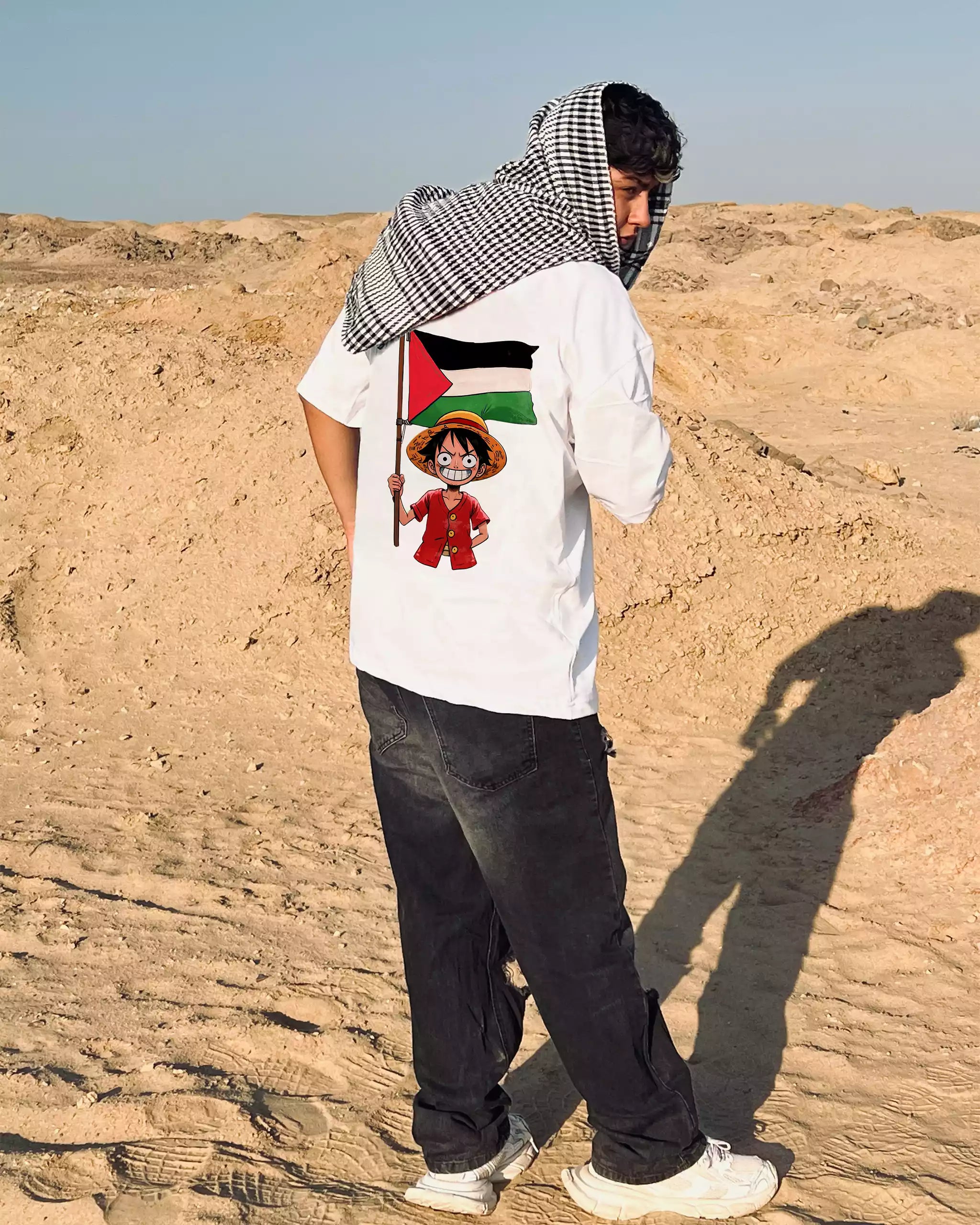 Luffy of Palestine T-Shirt - One Piece |Oversized Streetwear