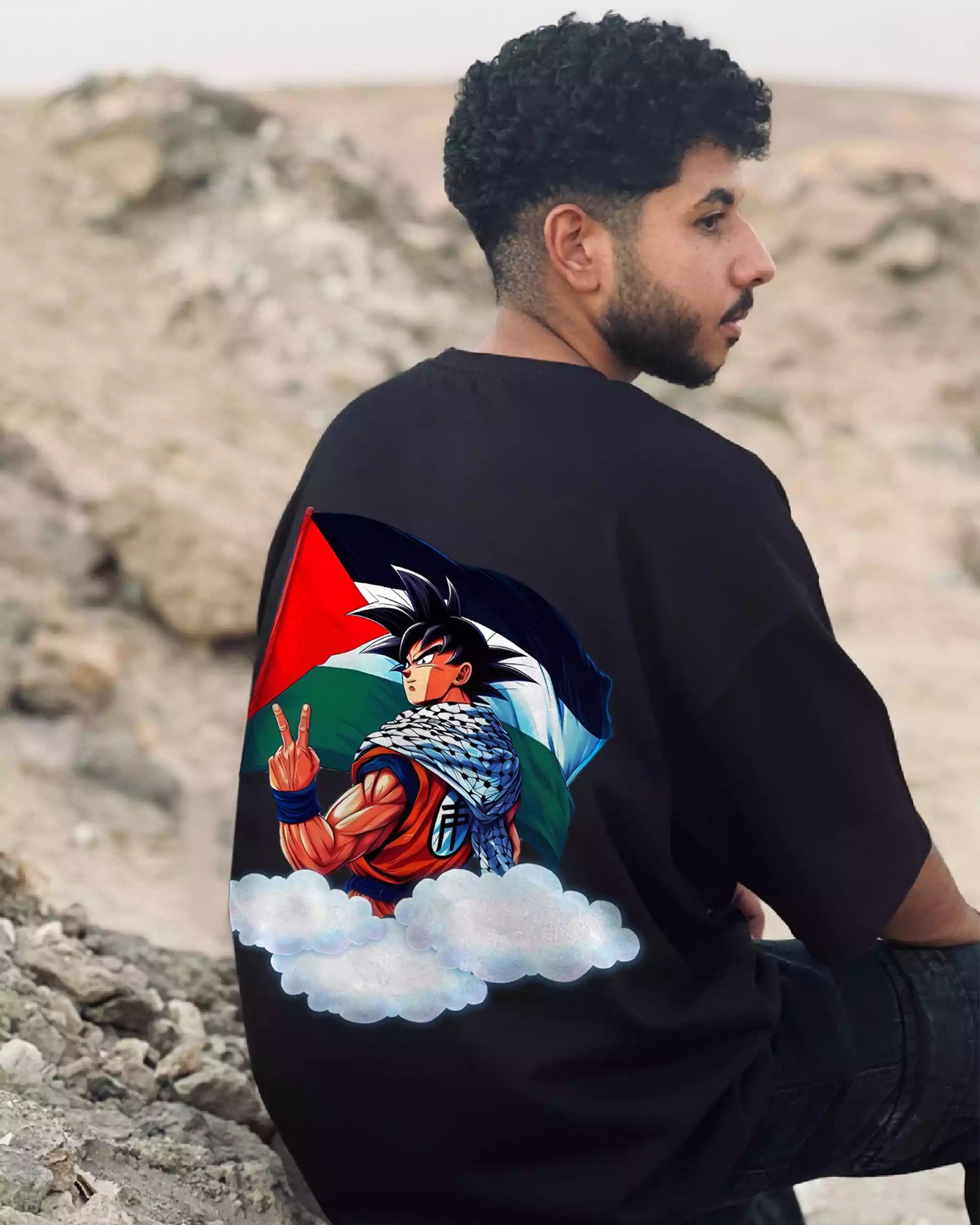 Dragon Ball Z Palästina T-Shirt weit | Oversize Style