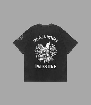 Motiv T-Shirt – Return Palestine Vintage Oversized
