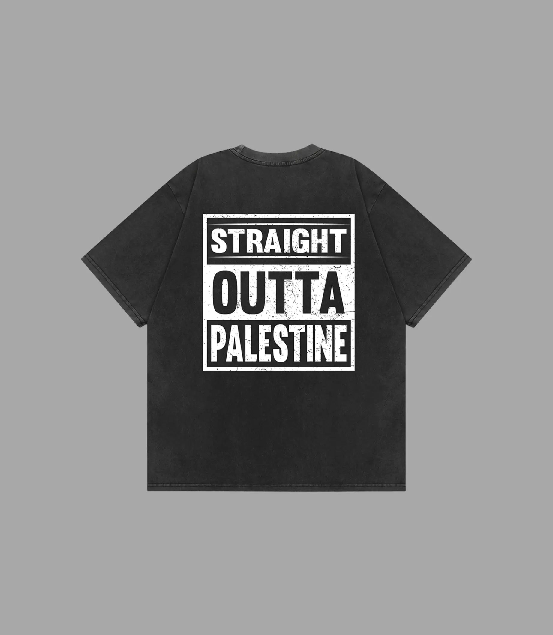Vintage T-Shirt – Straight Outta Palestine Oversized | Arabian Vibes