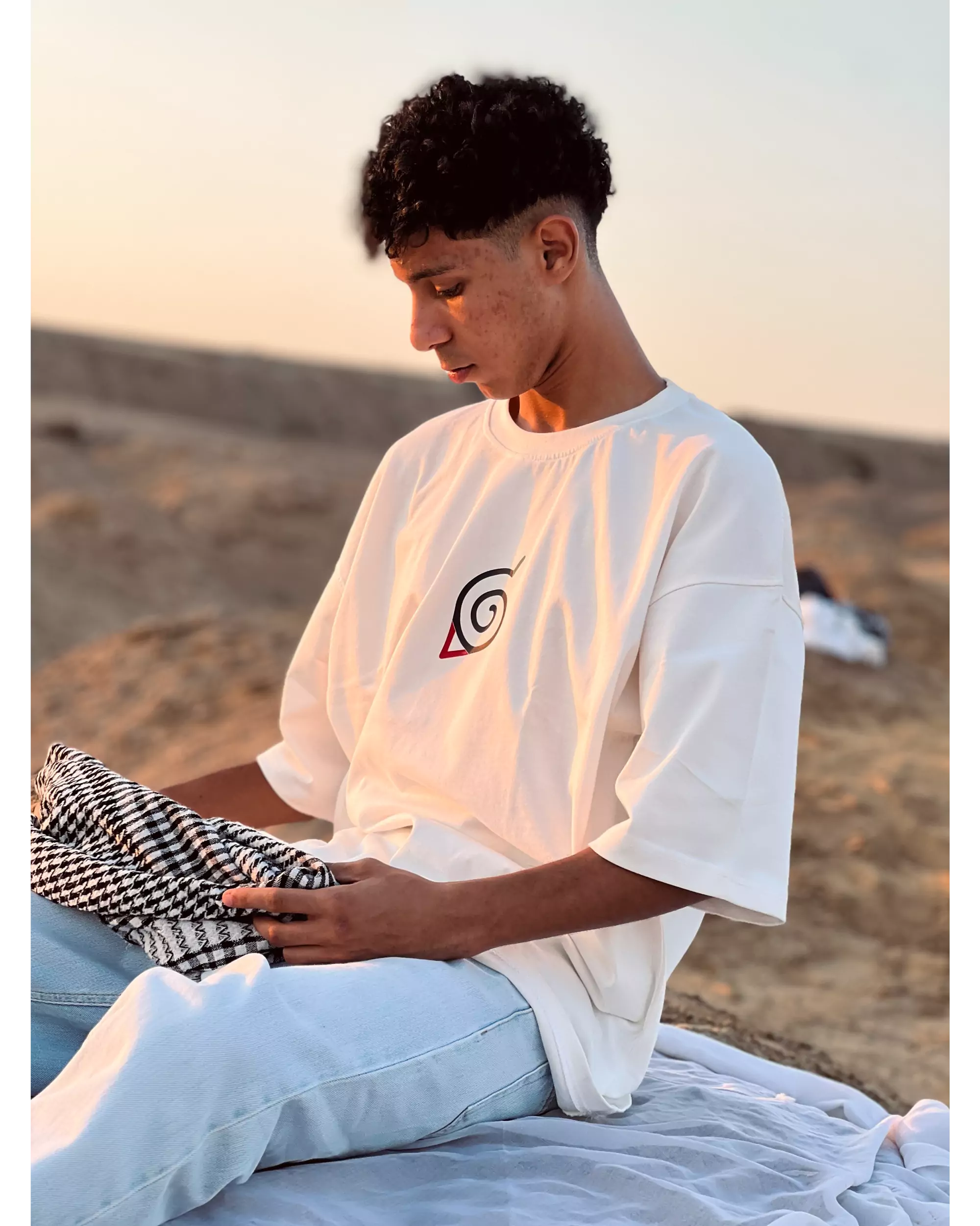 Anime T-Shirt Oversize – Naruto Palestine Tee | Arabian Vibes