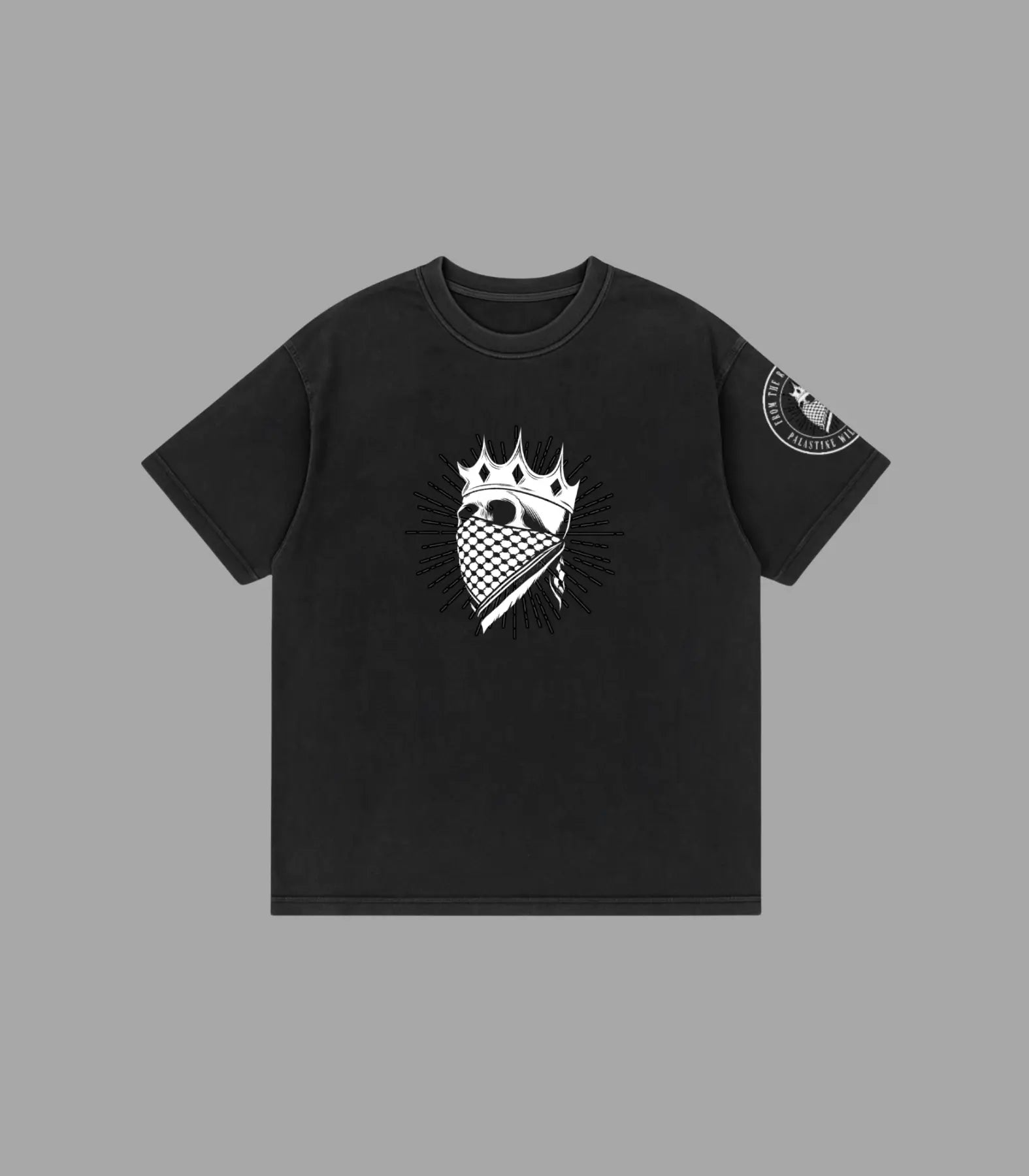 Totenkopf T-Shirt – Intifada Rising Palestine Vintage Oversized