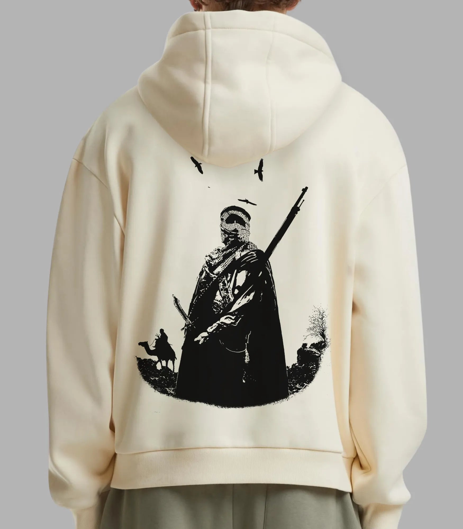 Arabic Poetry Hoodie in White | Streetwear Style