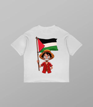 Luffy of Palestine T-Shirt - One Piece |Oversized Streetwear