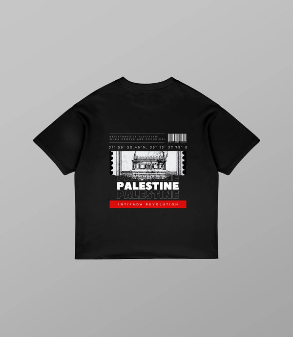 Palestine Coordinates Oversized Tshirt