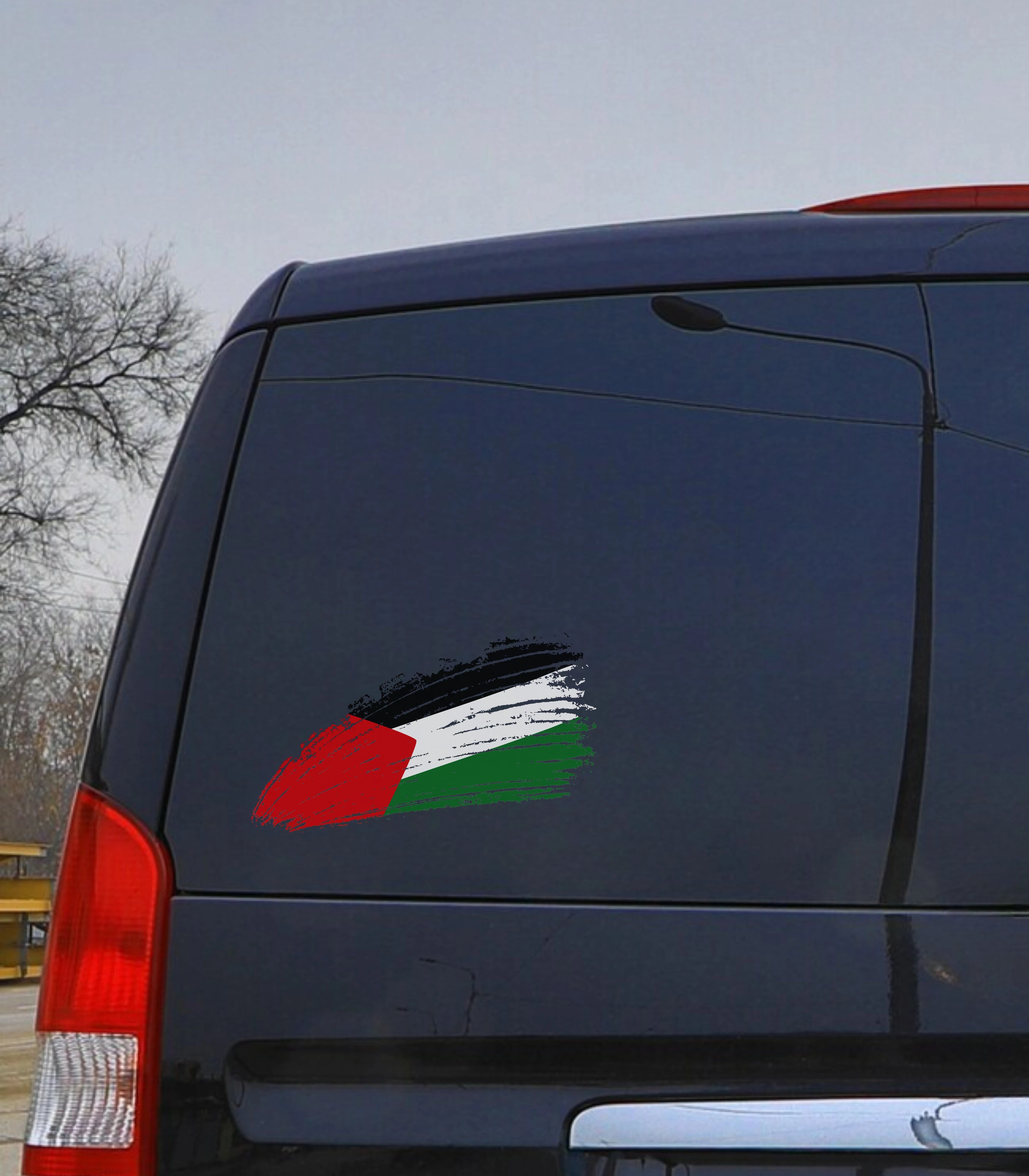 Palestine Flag Brushstroke Sticker