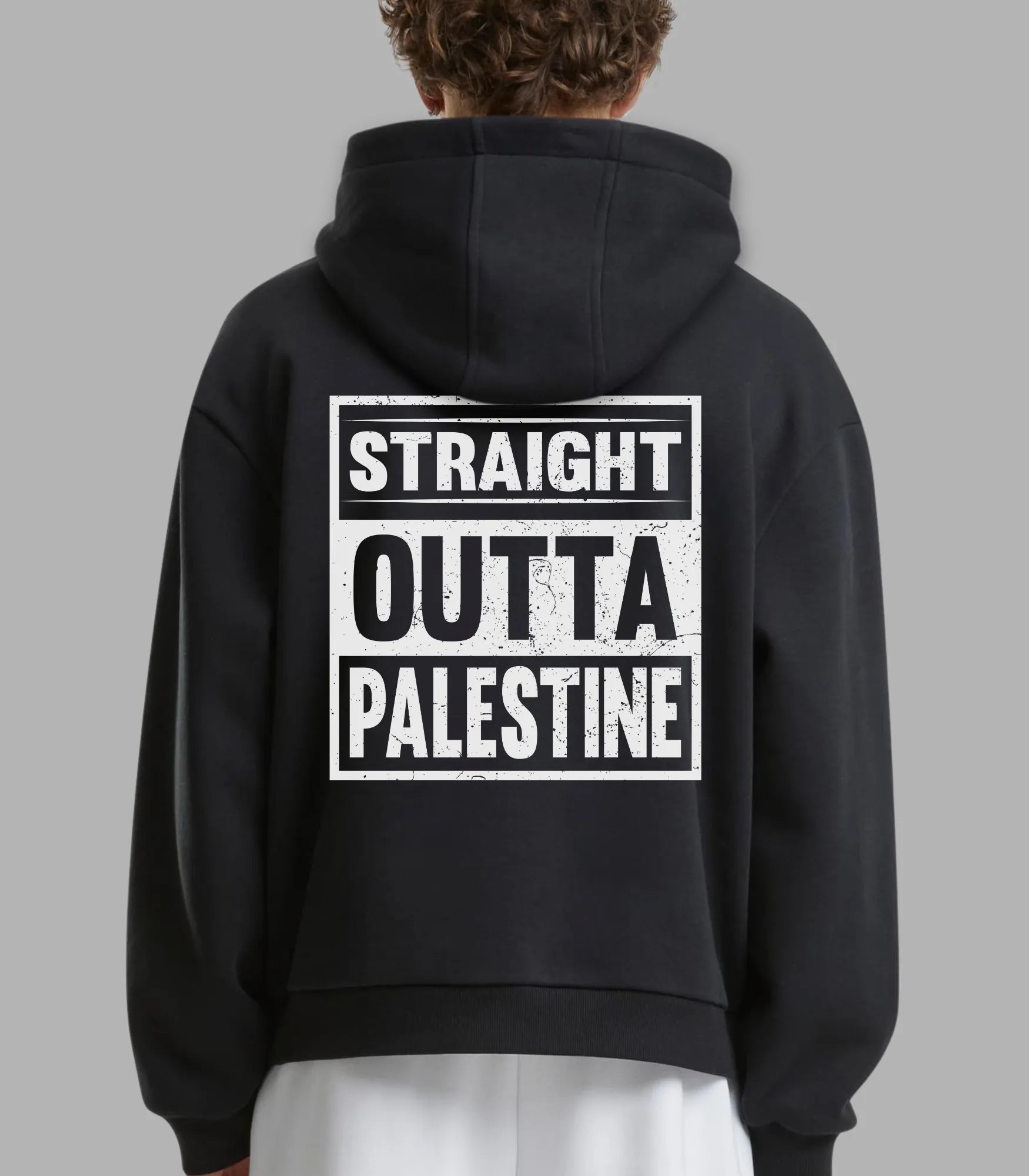 Streetwear Oversized Hoodie - Straight Outta Palestine