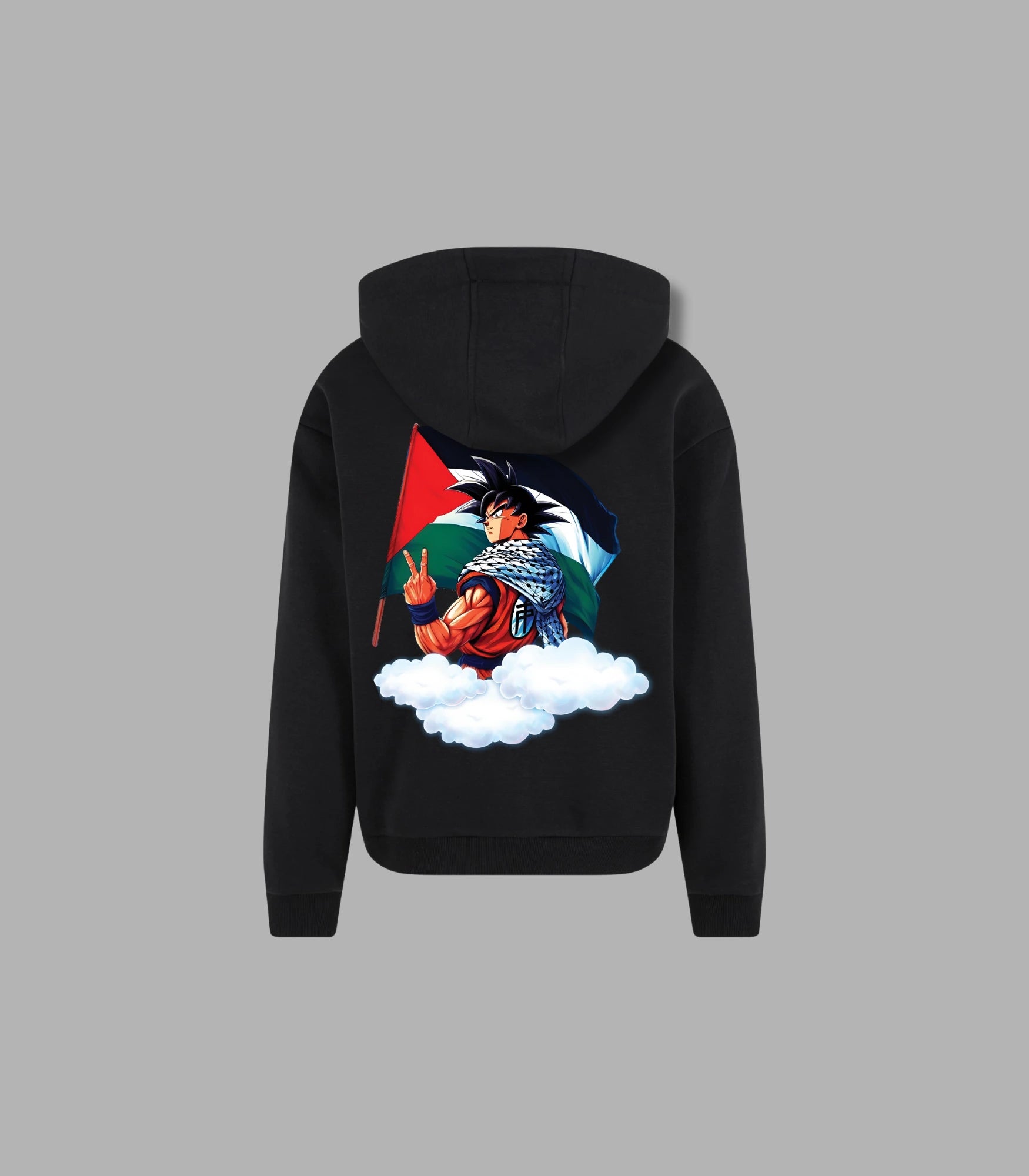 Back Print Dragon Ball Z Palestine Hoodie | Arabian Vibes
