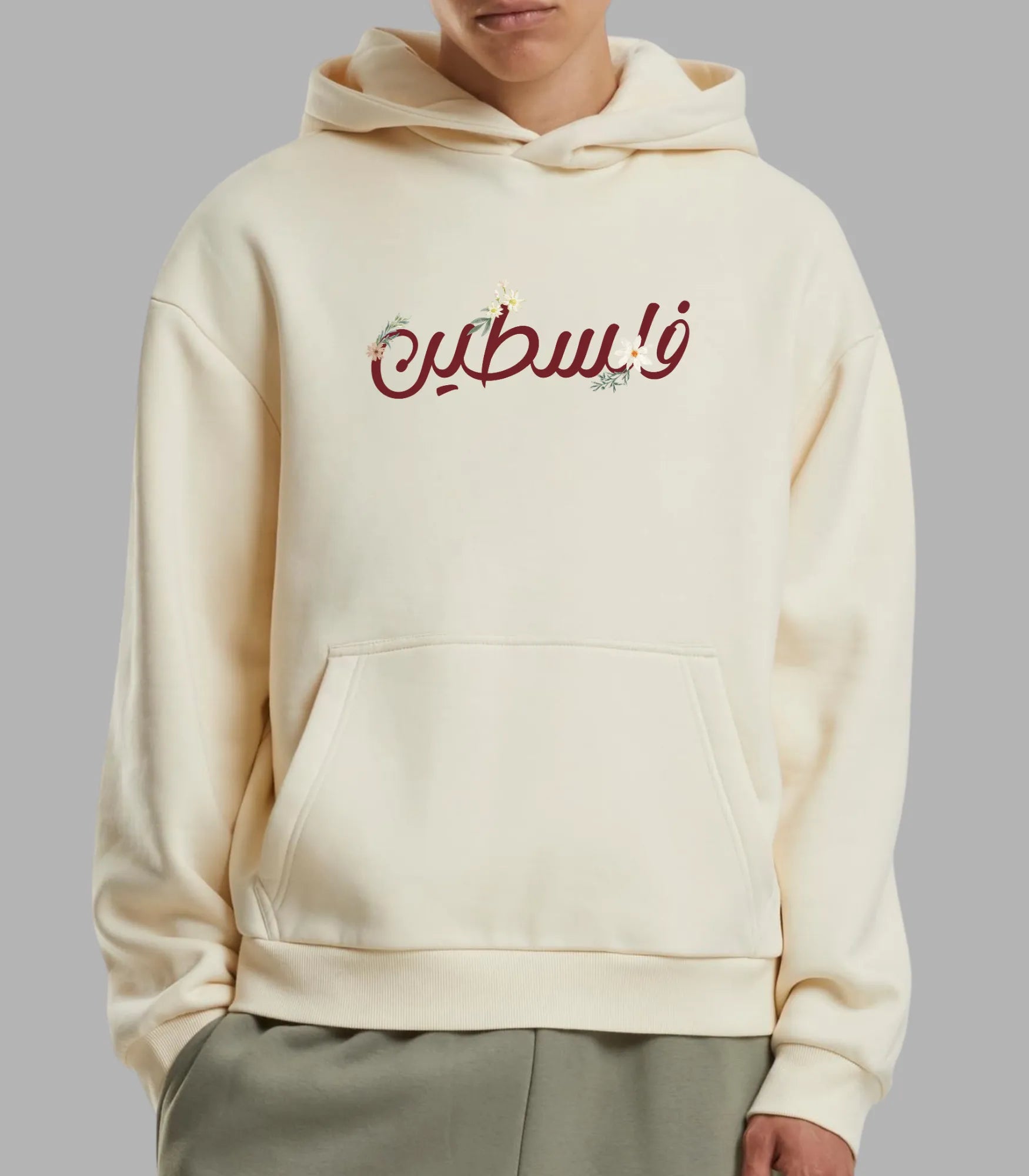 Blossom of Palestine Hoodie mit Blumenprint – Lässig & Stylisch