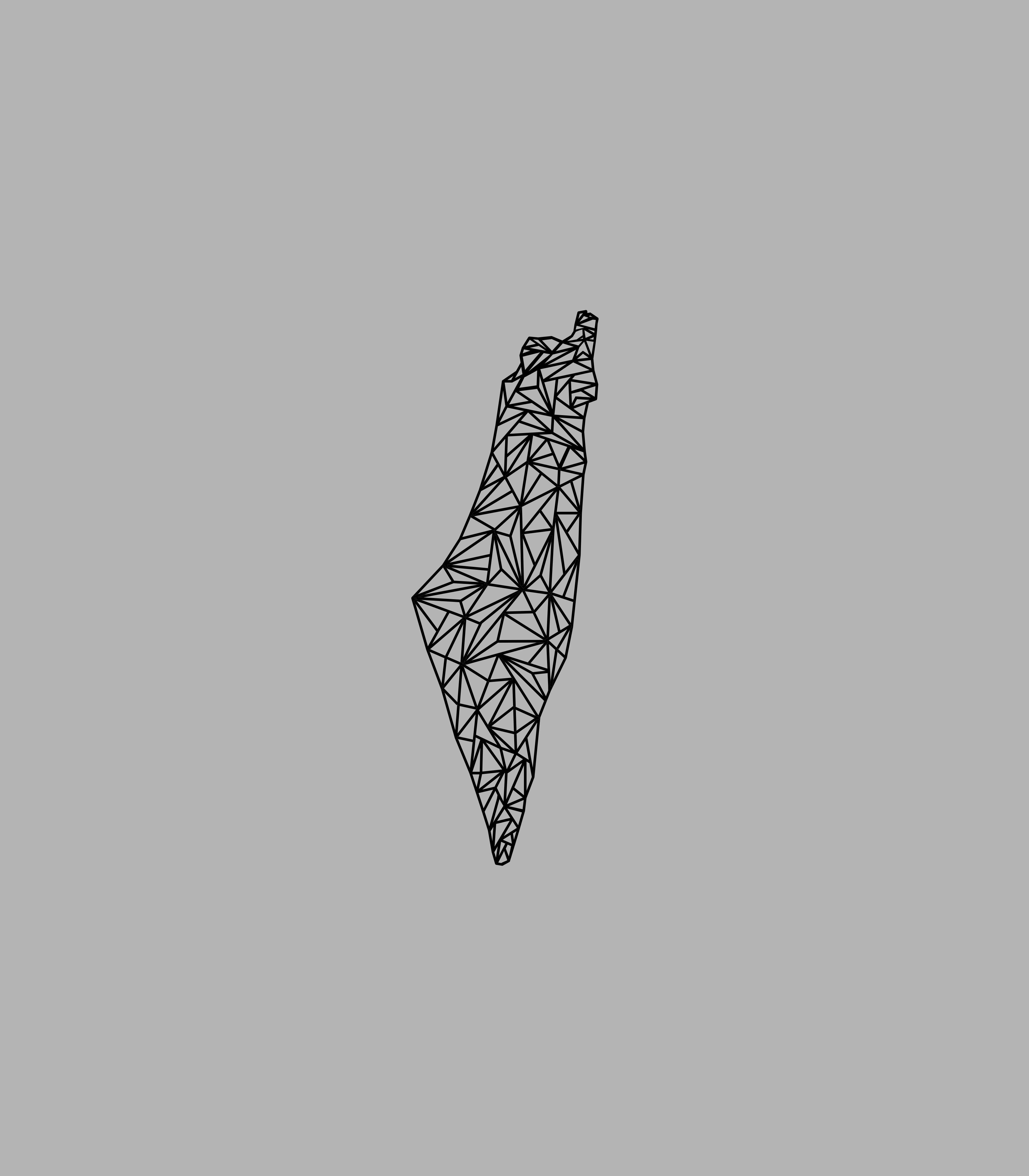Geometric Palestine Map Sticker