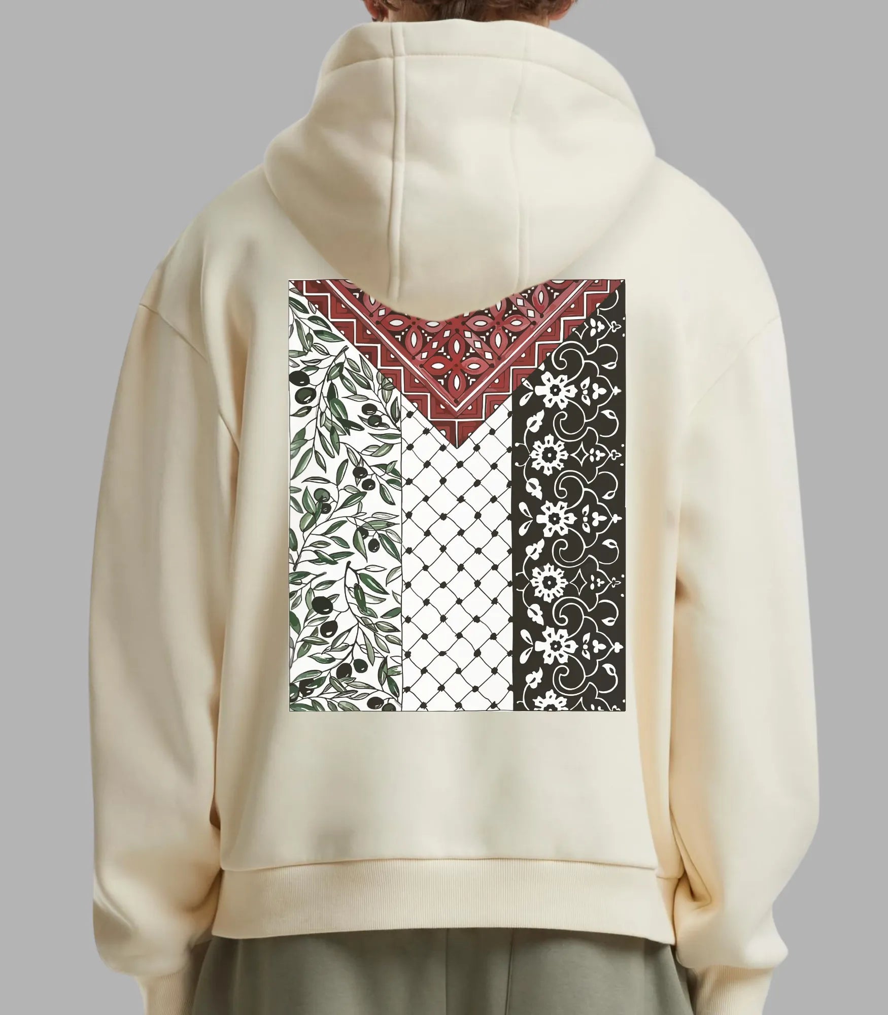 Blossom of Palestine Hoodie mit Blumenprint – Lässig & Stylisch
