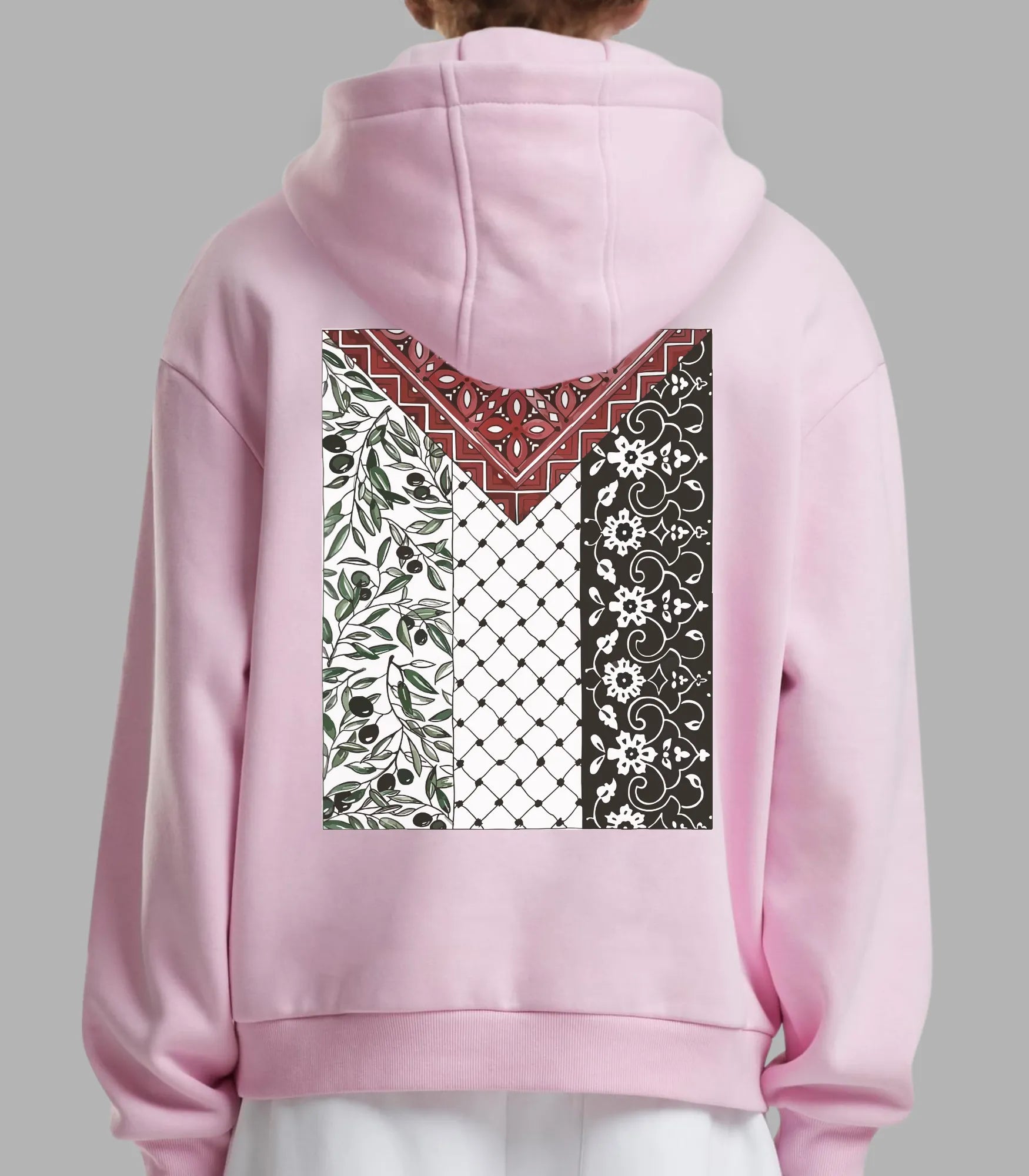 Blossom of Palestine Hoodie mit Blumenprint – Lässig & Stylisch
