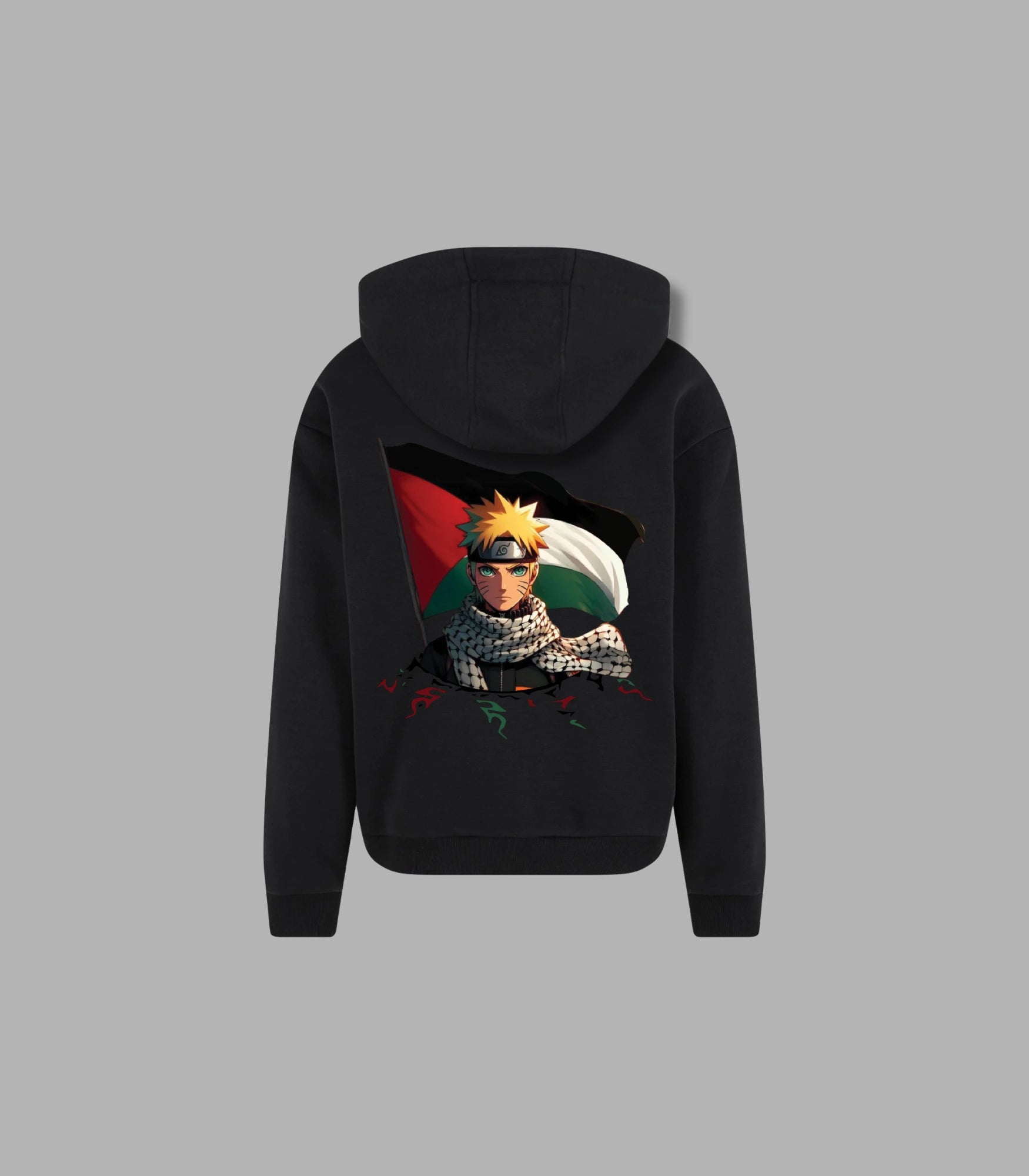 Hoodie bedruckt Naruto Palestine | Relaxed Fit, coole Streetwear