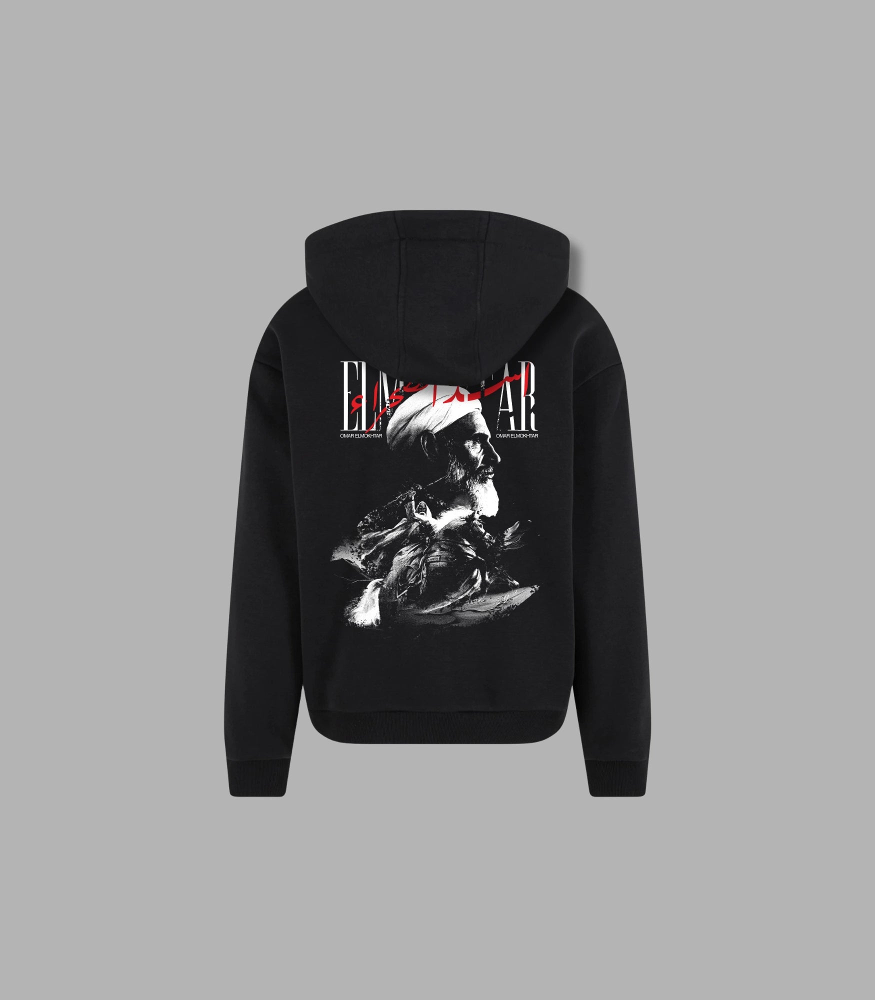 Omar Al-Mukhtar Black Hoodie | Iconic Streetwear