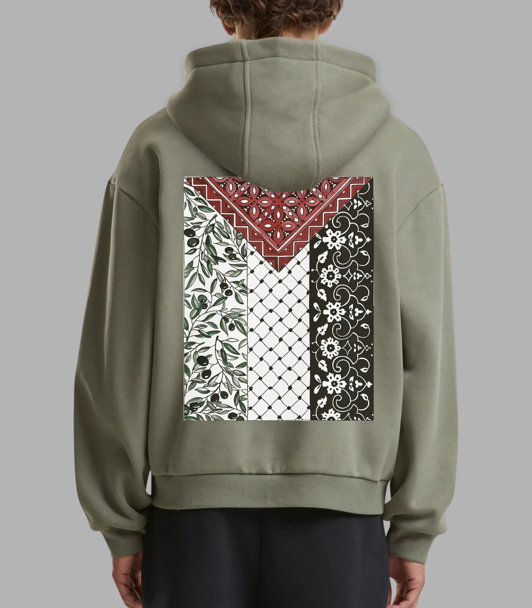Blossom of Palestine Hoodie mit Blumenprint – Lässig & Stylisch