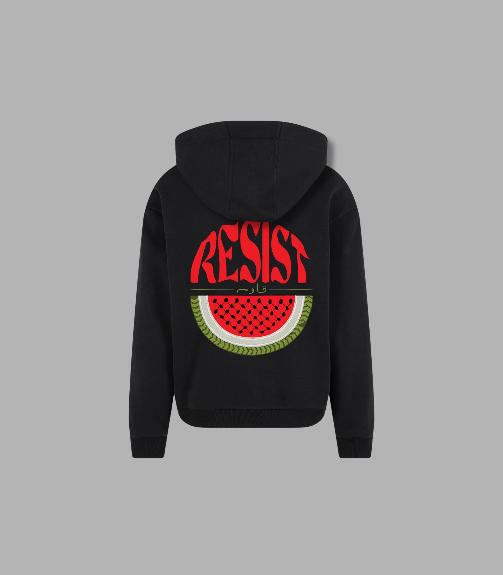 Statement Hoodies Palestine Map "Resist" Watermelon Design
