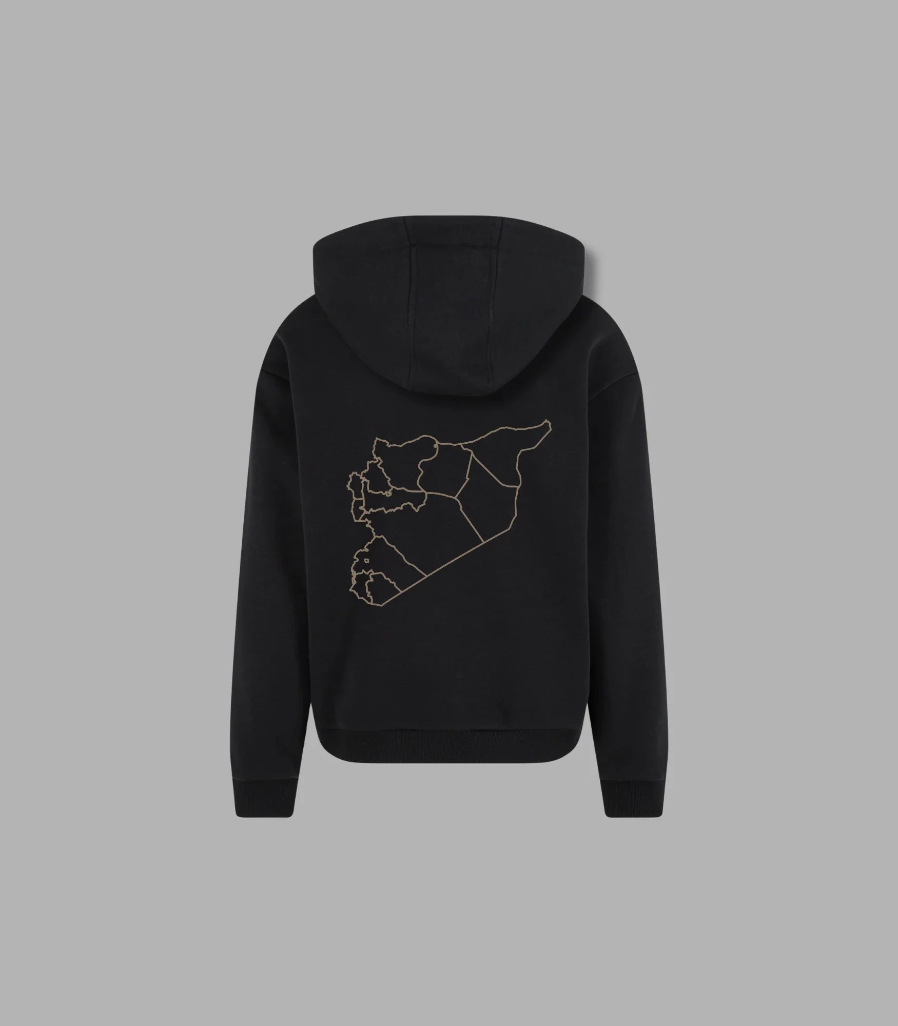 Baumwolle Hoodie mit Syrian Map – Modern & Kreativ