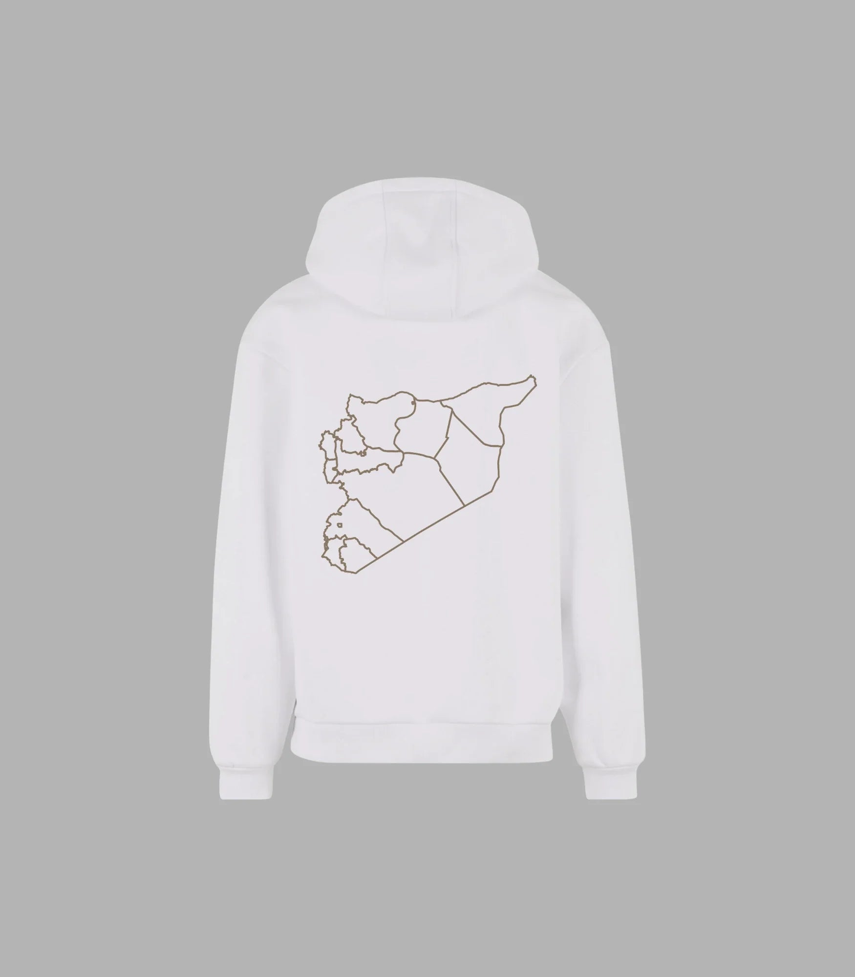 Baumwolle Hoodie mit Syrian Map – Modern & Kreativ