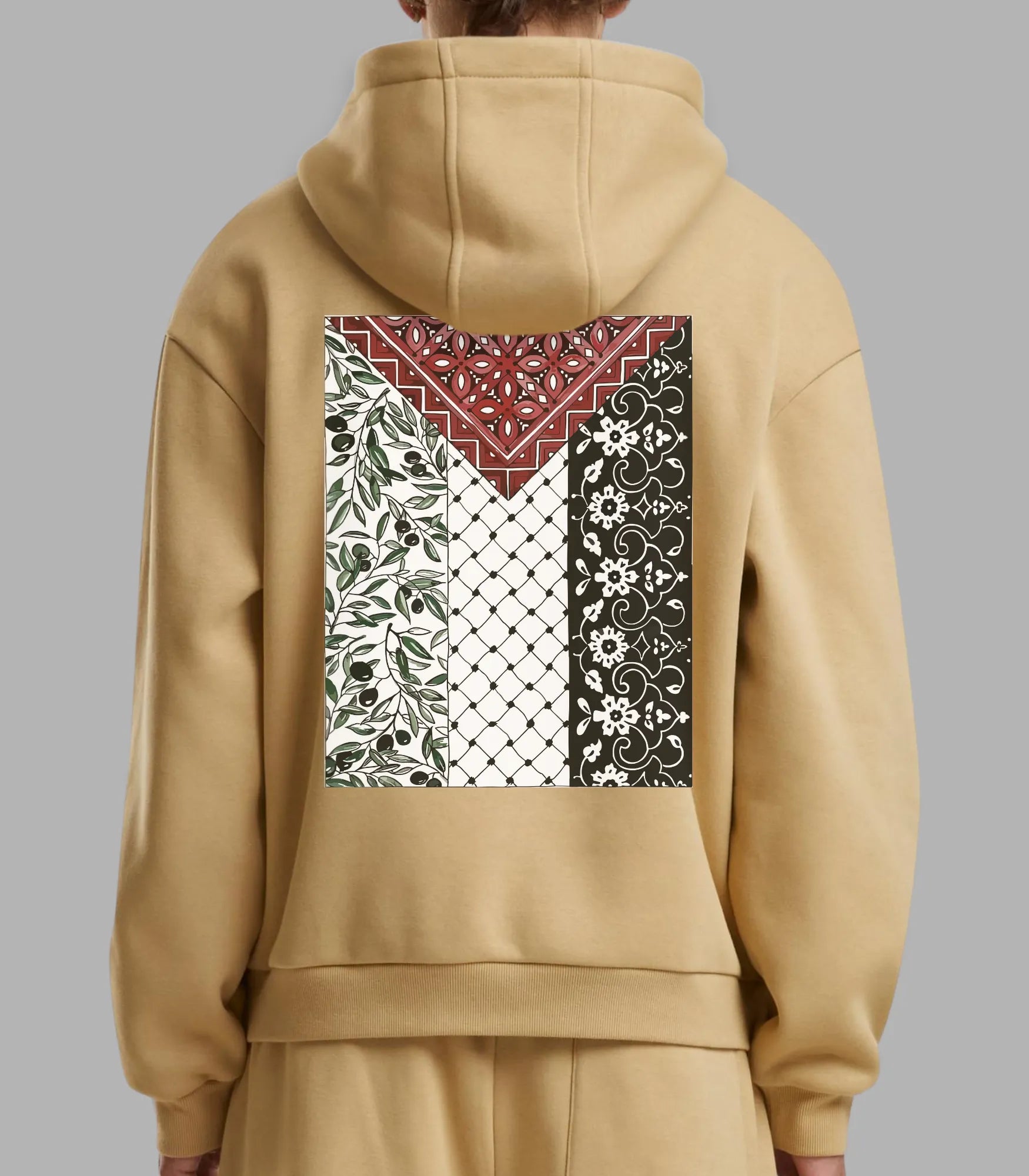 Blossom of Palestine Hoodie mit Blumenprint – Lässig & Stylisch