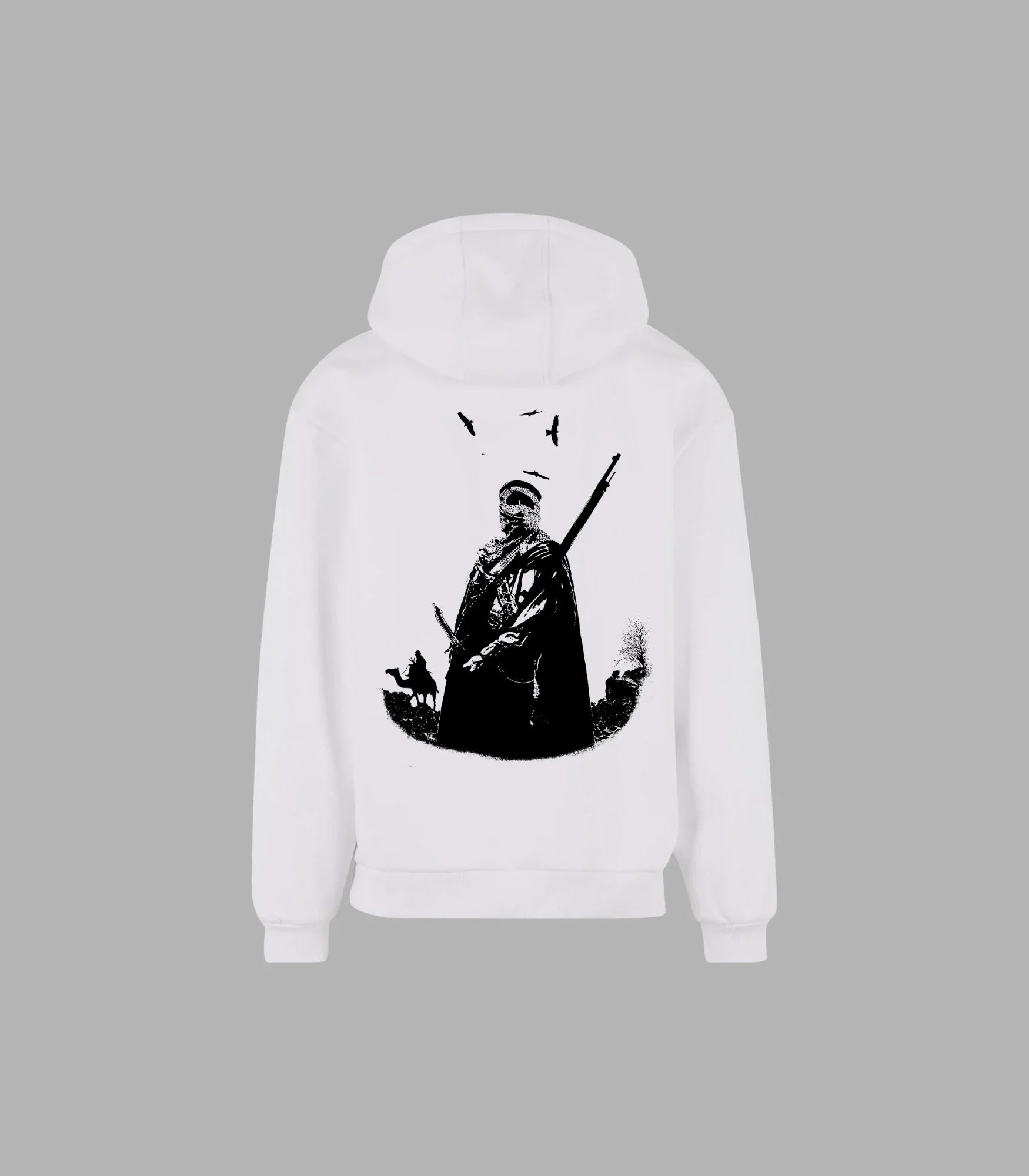 Arabic Poetry Hoodie in White | Streetwear Style