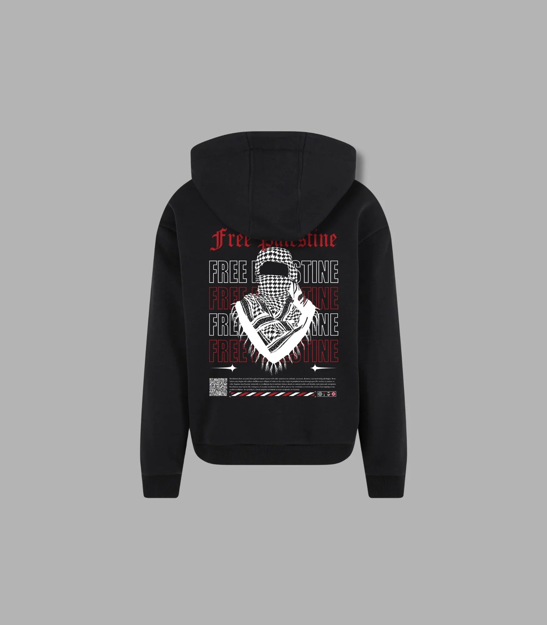 Free Palestine Hoodie Masked Streetwear | Arabian Vibes