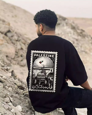 T Shirt Palästina Stamp Oversized | Streetwear Vibes