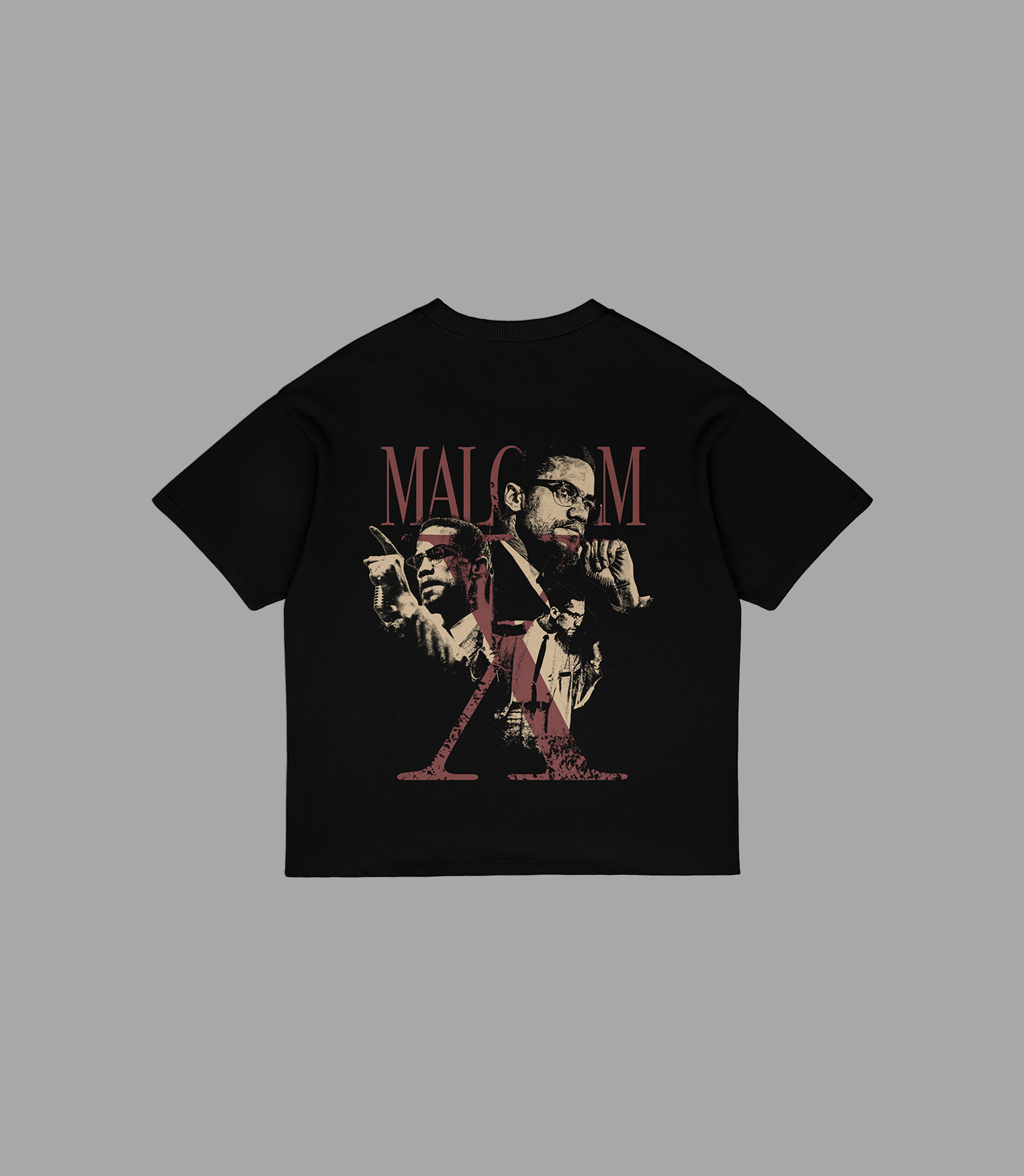 Malcolm X Black T-Shirt Oversized | Statement Streetwear