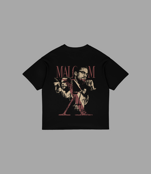 Malcolm X Black T-Shirt Oversized | Statement Streetwear