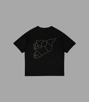 Starry Syria Map - Oversized T-Shirt | Arabian Vibes