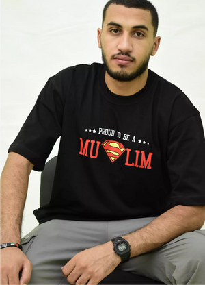 Oversized T-Shirt Proud To Be Muslim | Comfy & Bold Vibes
