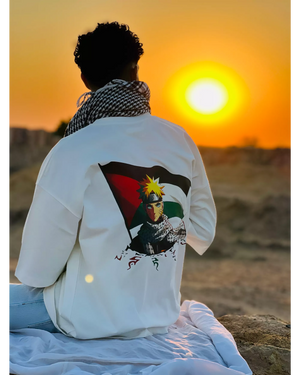 Anime T-Shirt Oversize – Naruto Palestine Tee | Arabian Vibes